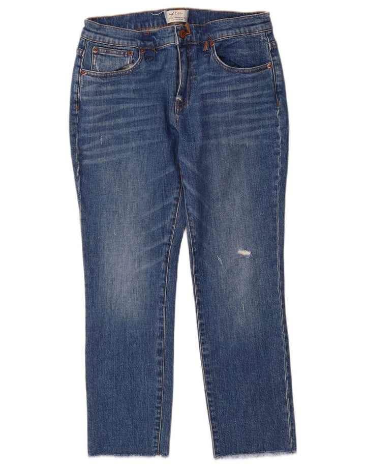 Blugi slim pentru femei J. Crew Boyfriend Distressed W28 L26 Albastru
