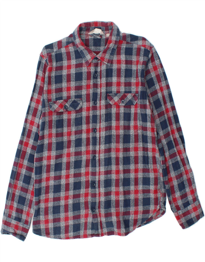 MOUNTAIN WAREHOUSE Mens Flannel Shirt Large Red Check Cotton Vintage Mountain Warehouse and Second-Hand Mountain Warehouse from Messina Hembry 