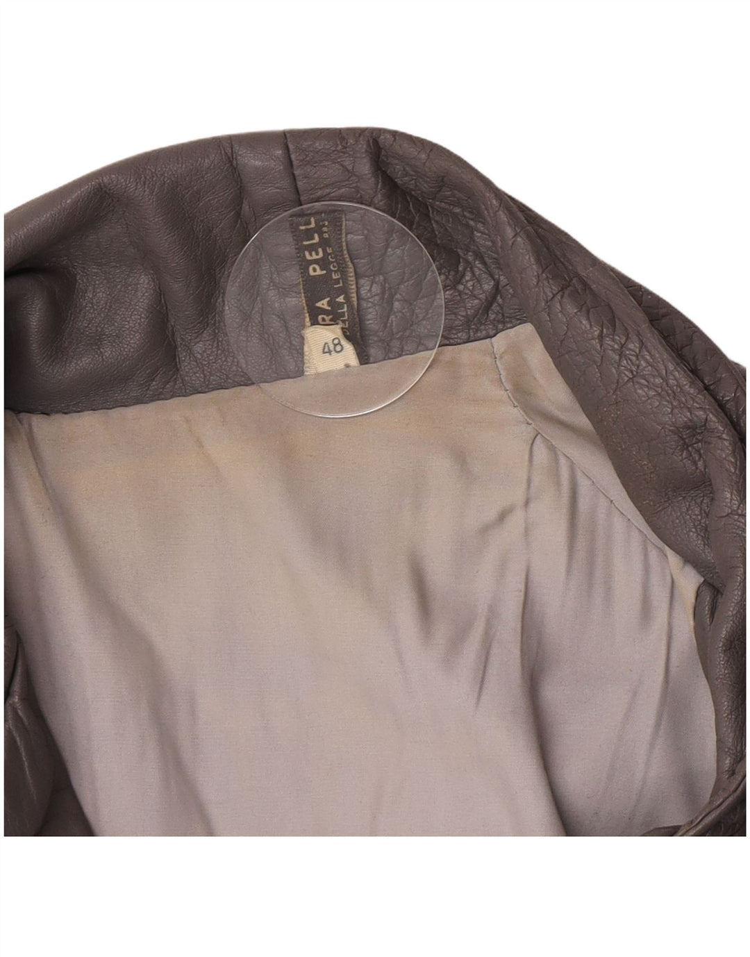 Jachetă de piele vintage pentru bărbați IT 48 Medium Grey Piele