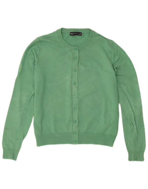 Pulover cardigan pentru femei Marks & Spencer UK 16 mare, verde, viscoză