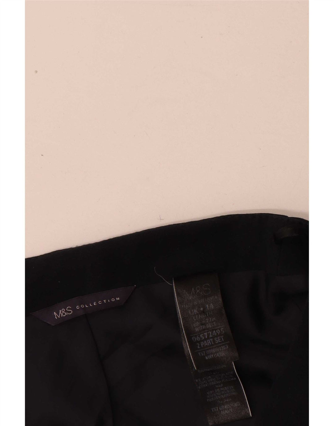 Fusta creion pentru femei Marks & Spencer UK 14 mare W32 poliester bleumarin