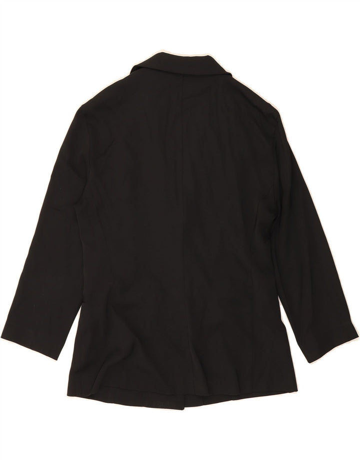 SISLEY Womens 3/4 Sleeve 3 Button Blazer Jacket IT 44 Medium Black Vintage Sisley and Second-Hand Sisley from Messina Hembry 