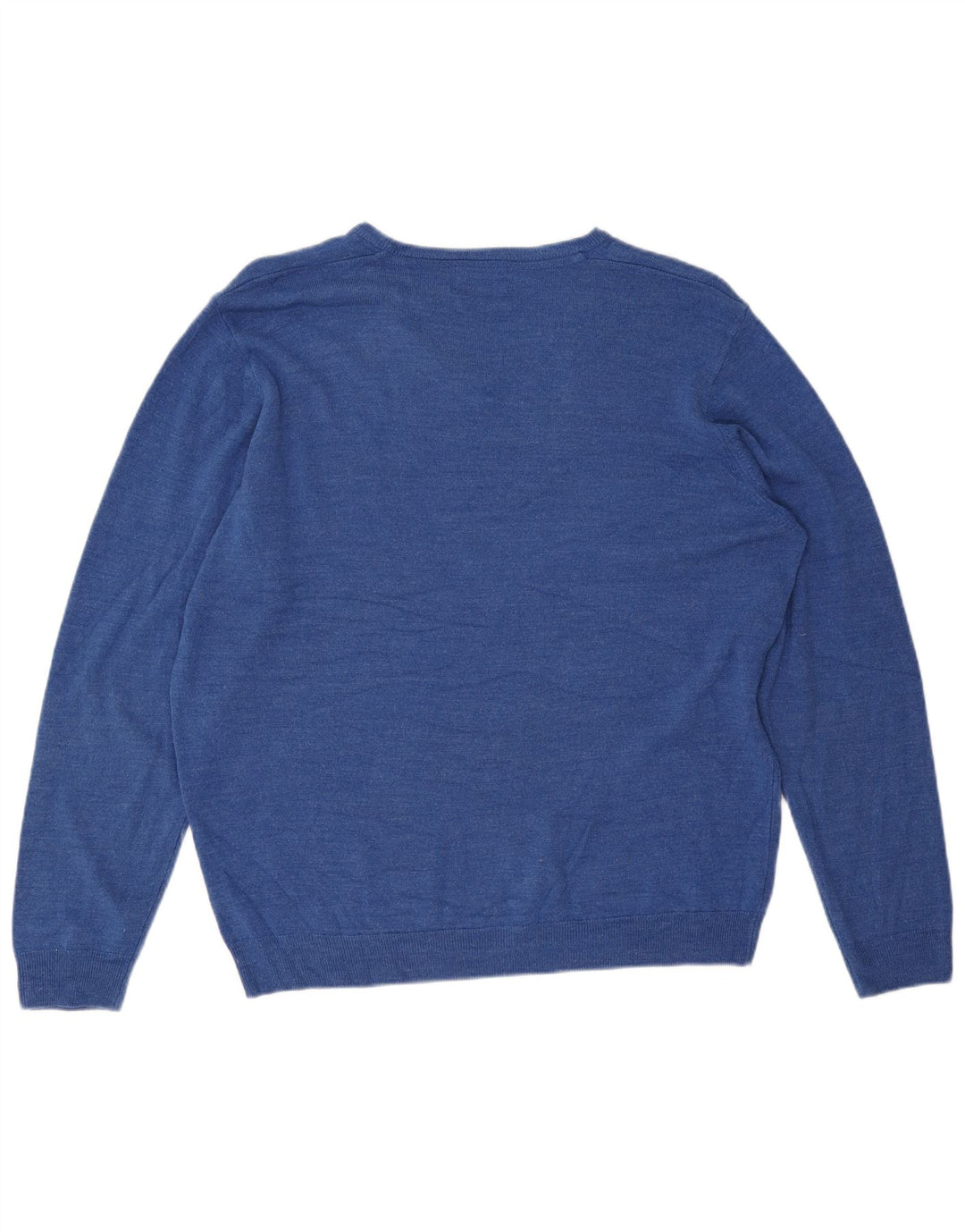 Pulover pentru bărbați Marks & Spencer, cu decolteu în V, 2XL, albastru acrilic