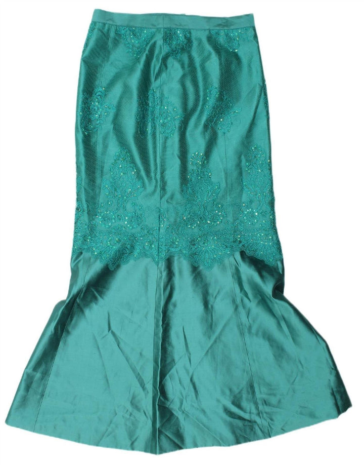 VINTAGE Womens Front Tie 3 Piece Set IT 44 Medium W32  Green Silk