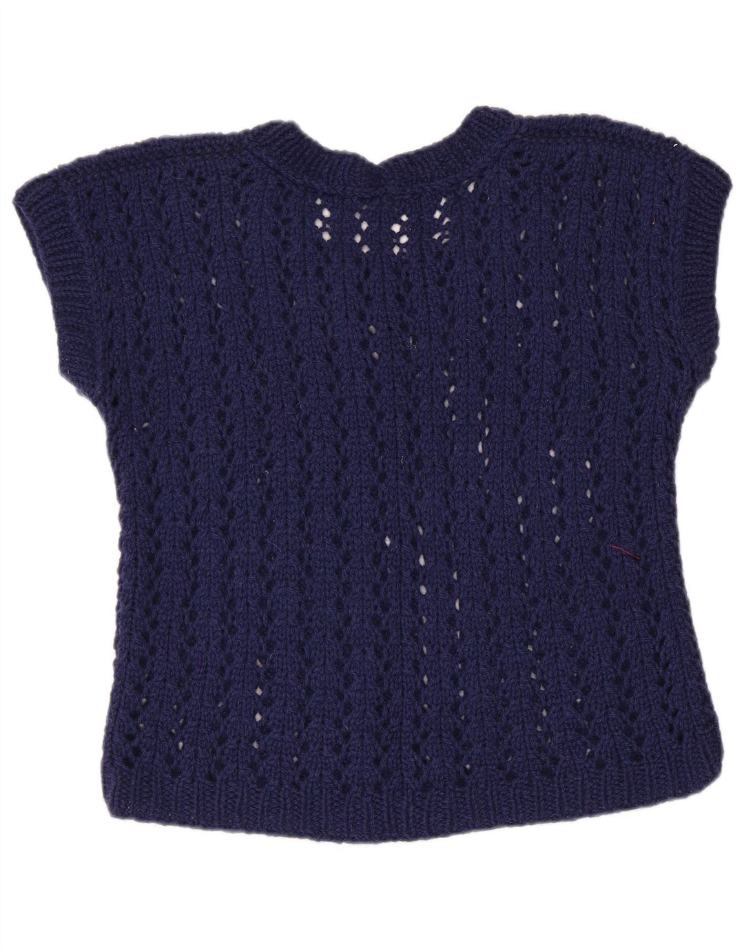 Pulover VINTAGE pentru femei cu decolteu de barcă și pulover UK 12 Medium Bleumarin