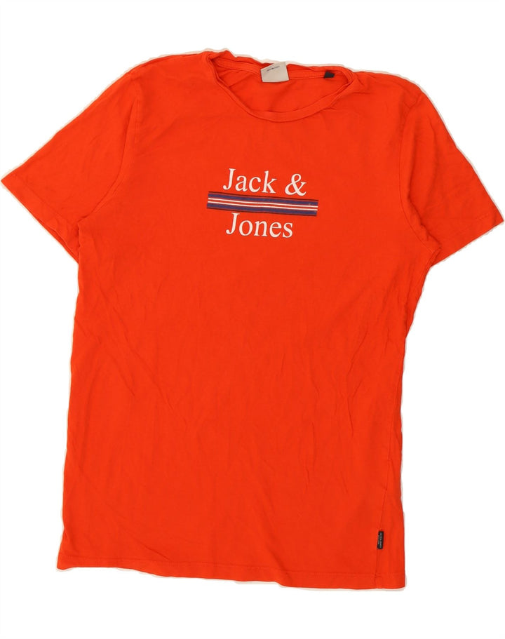 JACK & JONES Mens Graphic T-Shirt Top Small Red Cotton Vintage Jack & Jones and Second-Hand Jack & Jones from Messina Hembry 