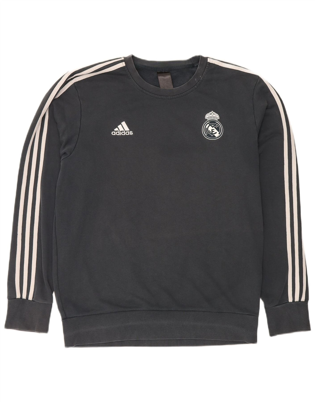 Hanorac pentru bărbați Adidas Real Madrid Pulover mare bumbac gri