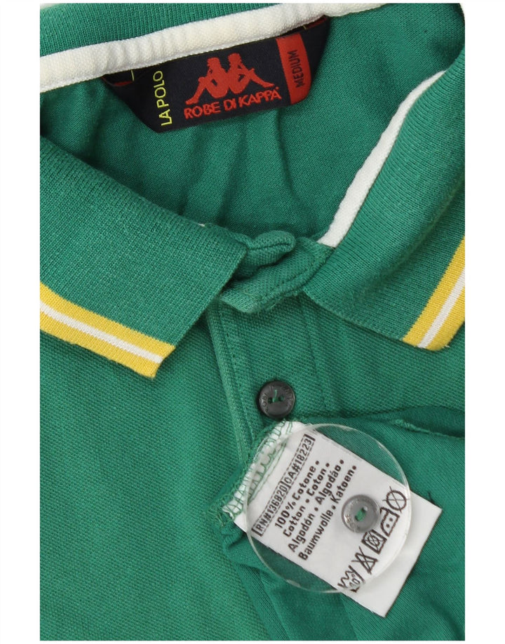Tricou polo pentru bărbați Kappa, bumbac verde mediu