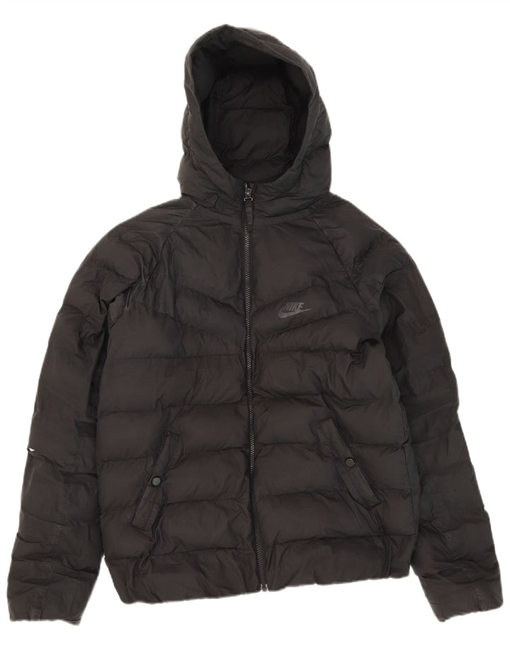 Jachetă căptușită cu glugă Nike pentru băieți 13-14 ani XL poliester negru