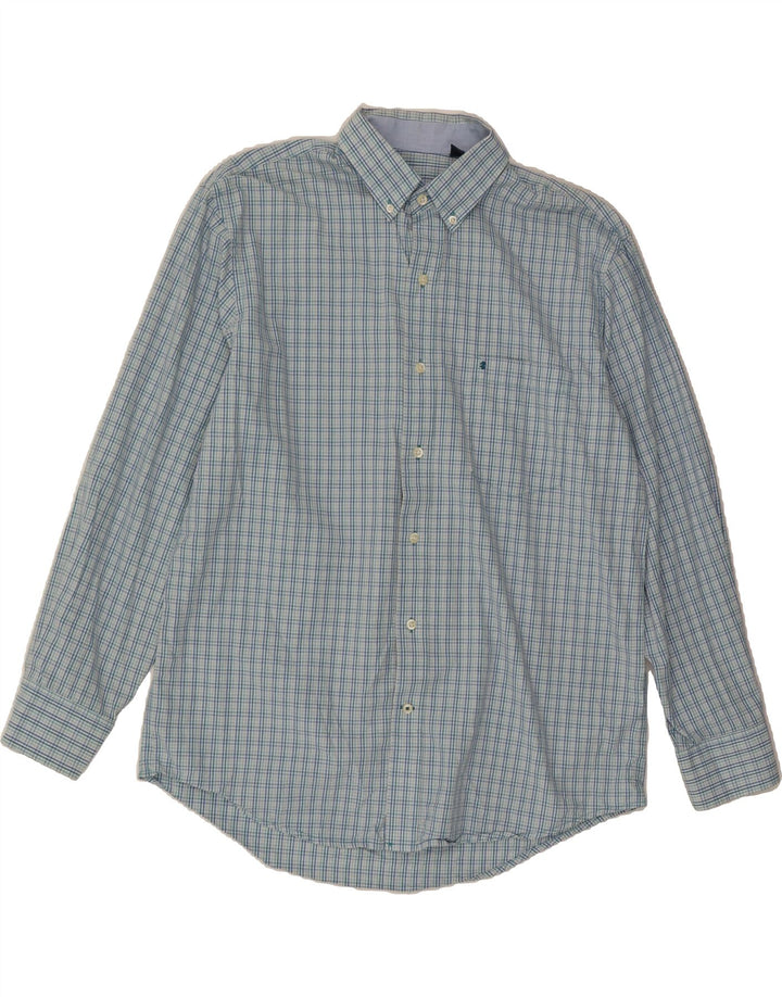 IZOD Mens Shirt Large Blue Check Cotton Vintage Izod and Second-Hand Izod from Messina Hembry 