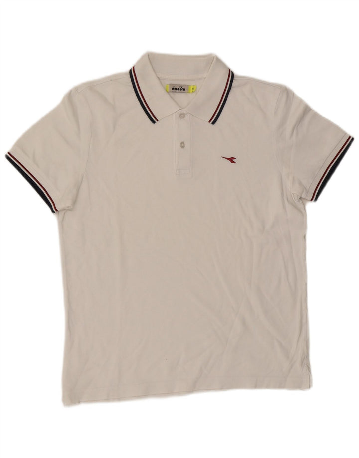 Tricou polo pentru bărbați Diadora Mic alb