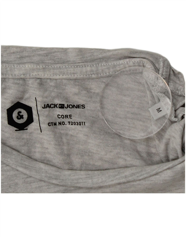Tricou grafic Jack & Jones pentru bărbați Top din bumbac gri mediu