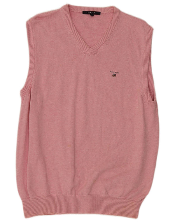 Gant Mens Vest Tank Top XL Pink Bumbac