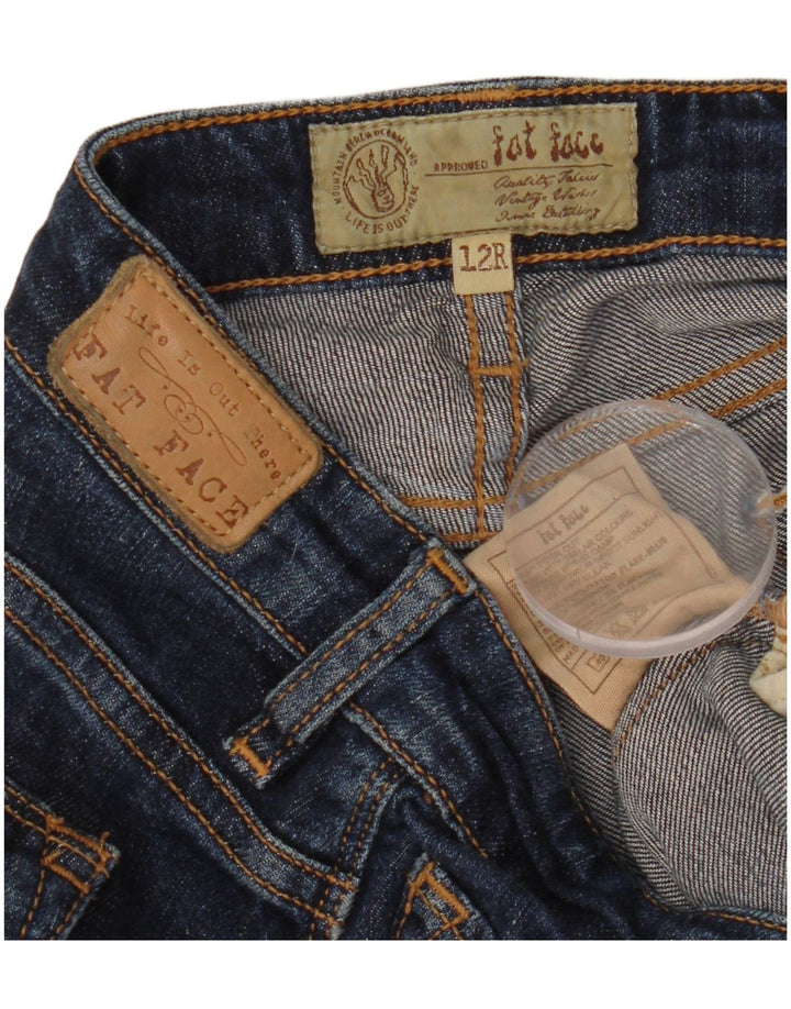 Fat Face Blugi Bootcut pentru femei US 12 Large W32 L32 Blue Bumbac
