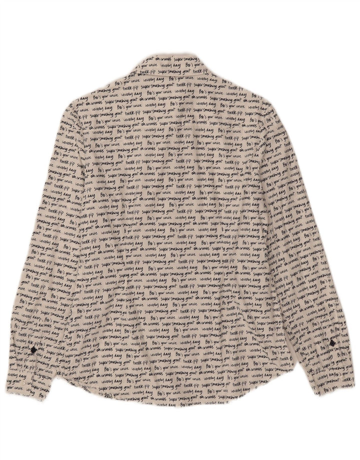 Cămașă cu grafică Boden pentru femei UK 10 Small White Bumbac