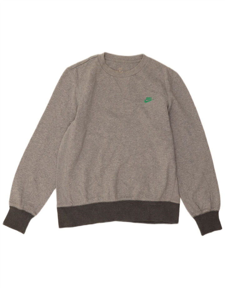 Pulover Nike pentru bărbați, Marea Britanie 38/40, bumbac cu pete gri mediu