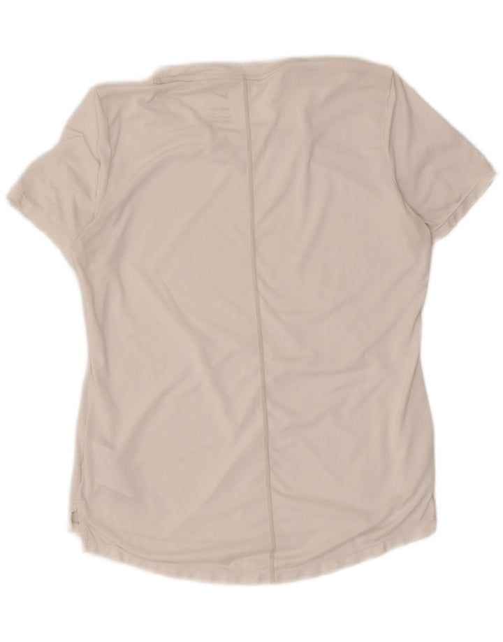 Tricou Nike Dri Fit pentru femei Top UK 10 Poliester alb mic