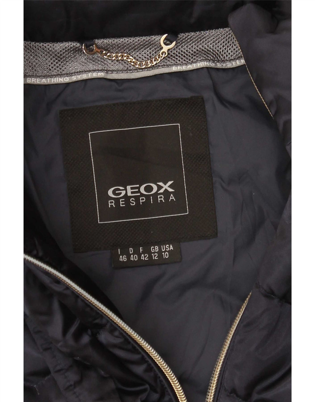 Palton căptușit pentru femei Respira Geox UK 12 Medium Bleumarin