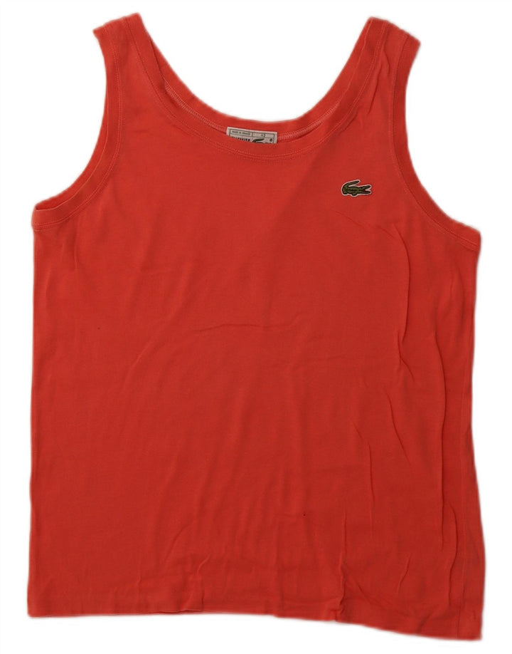 LACOSTE Womens Vest Top Size 42 Large Red Cotton