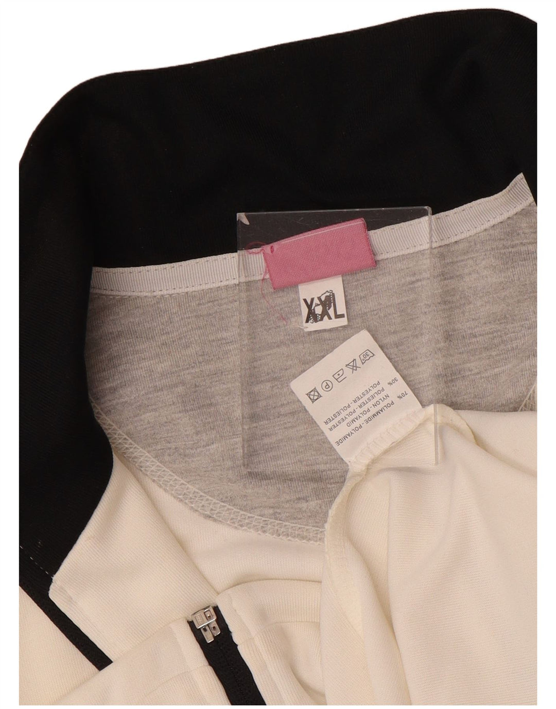 Jachetă de trening Asics pentru femei UK 20 2XL, nailon color bloc alb