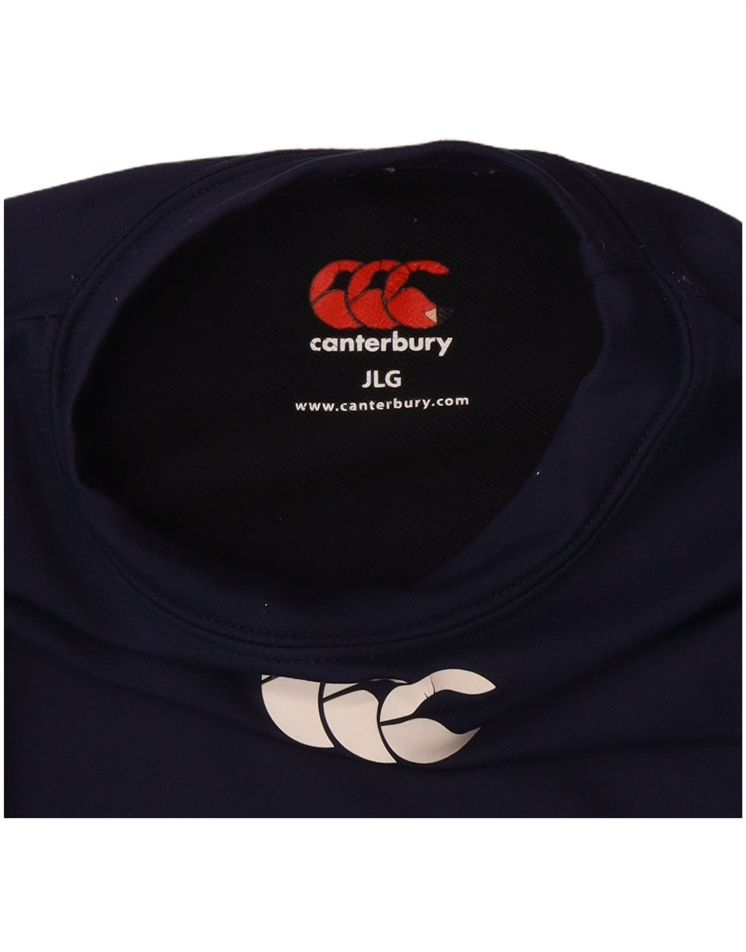 Top cu grafic Canterbury pentru băieți, cu mânecă lungă, 8-9 ani, mare, bleumarin