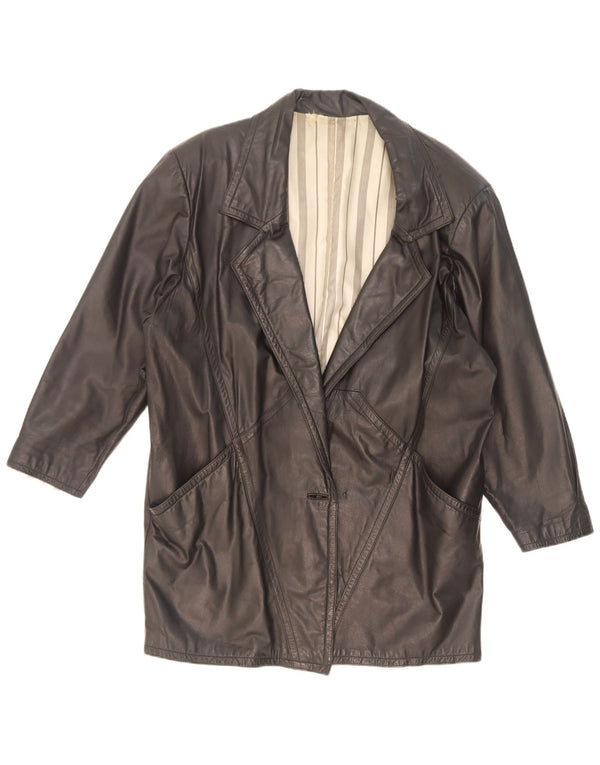 Palton din piele pentru femei C&A UK 18 XL negru