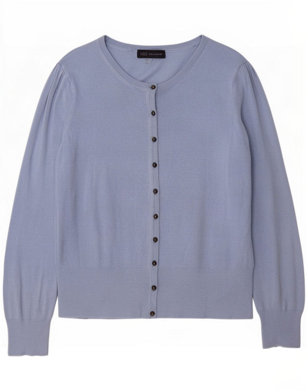 Pulover cardigan pentru femei Marks & Spencer UK 14 mare, albastru, viscoză
