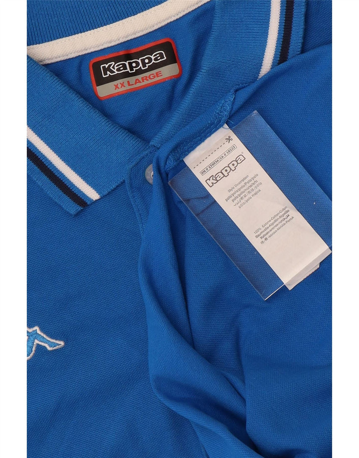 Cămașă polo pentru bărbați KAPPA 2XL, bumbac albastru