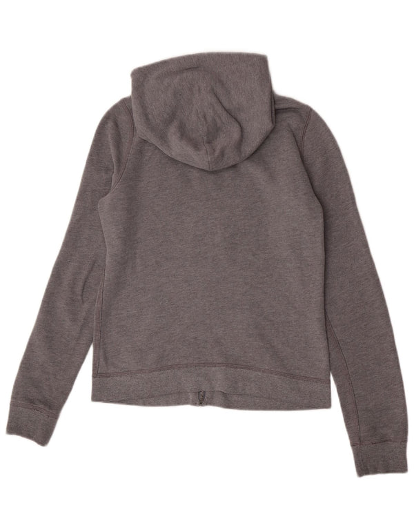 Pulover Hollister pentru femei, cu fermoar și grafic, UK 12, bumbac, gri mediu