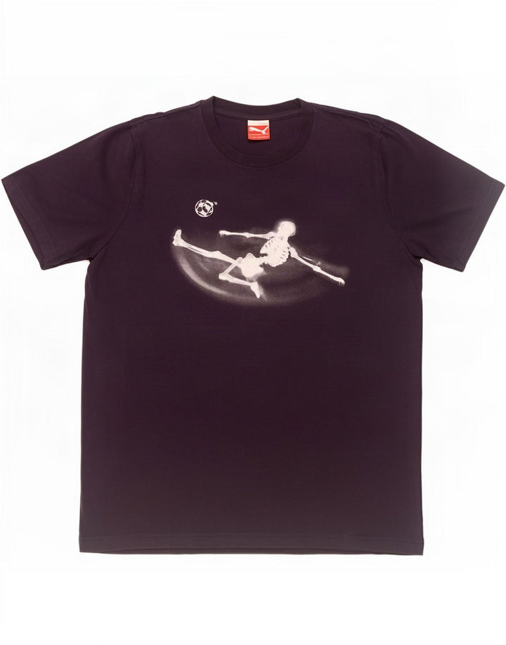 Tricou grafic Puma pentru bărbați Top mediu din bumbac bleumarin