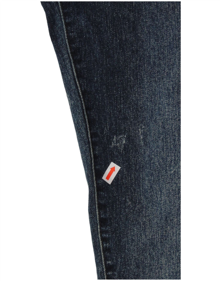 Blugi drepti cu talie înaltă pentru femei LEVI'S 724 W27 L26 bumbac bleumarin