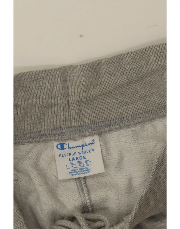 Pantaloni scurți sport pentru bărbați Champion, cu țesătură inversă, mari, gri, bumbac