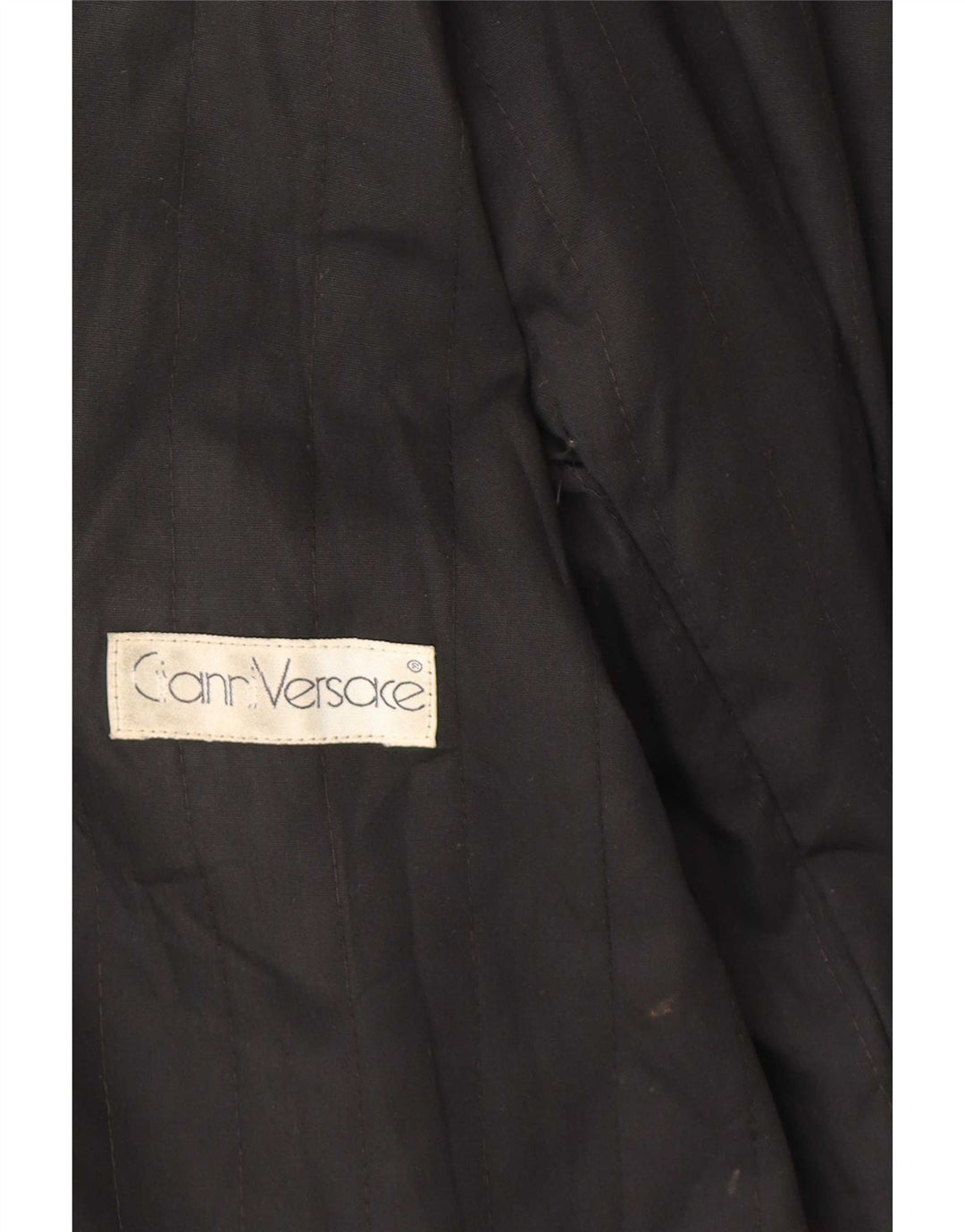 Jachetă de piele Gianni Versace pentru femei UK 18 XL, piele neagră