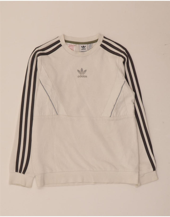 Adidas Băieți Pulover Pulover 11-12 Ani Bumbac Alb