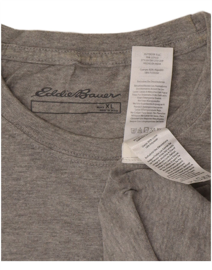 EDDIE BAUER Tricou grafic pentru bărbați Top XL bumbac gri