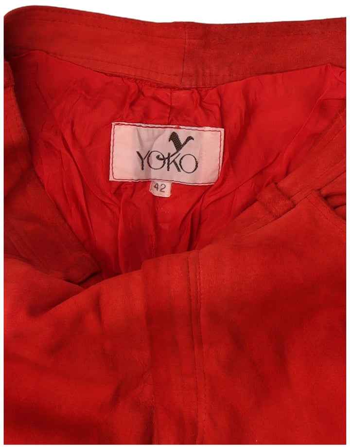 Pantaloni casual slim pentru femei Yoko IT 42 Medium W28 L31 Roșu