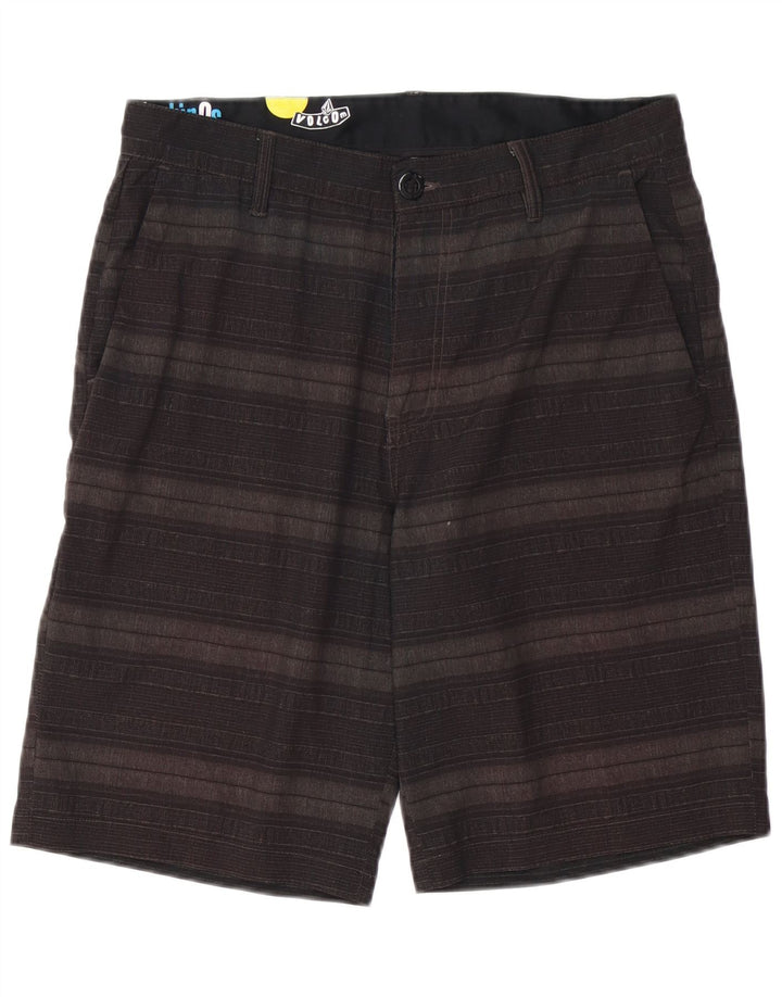 Pantaloni scurți cargo pentru bărbați VOLCOM W32 poliester cu dungi gri mari