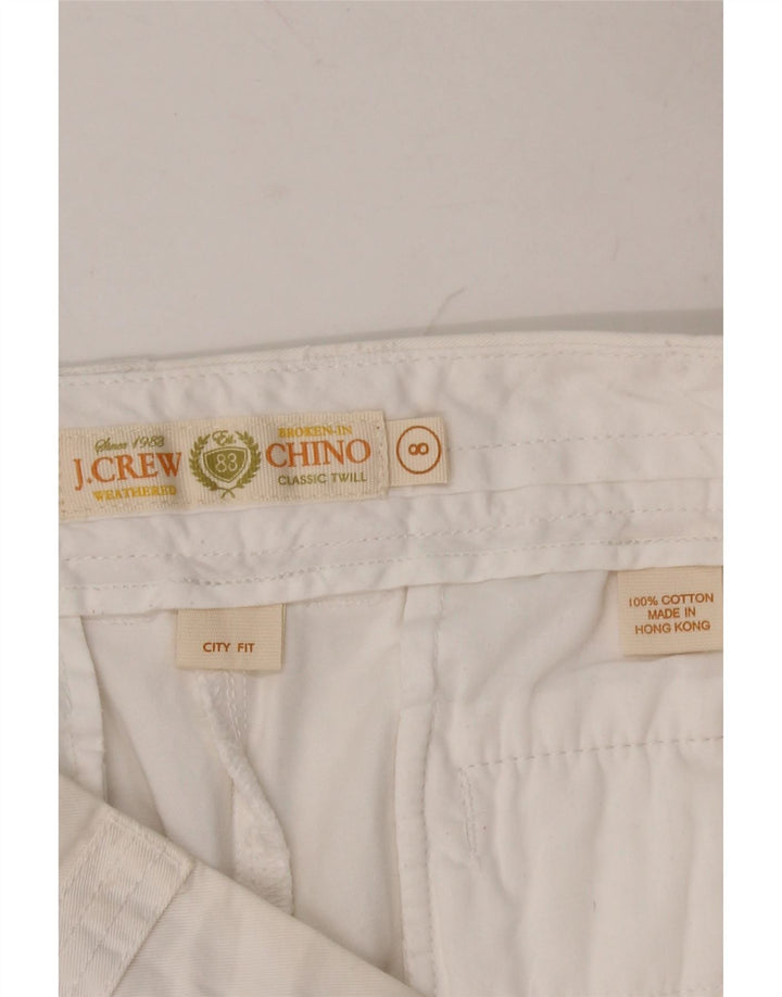 J. CREW Womens Broken In Chino Shorts US 8 Medium W30 White Cotton Vintage J. Crew and Second-Hand J. Crew from Messina Hembry 