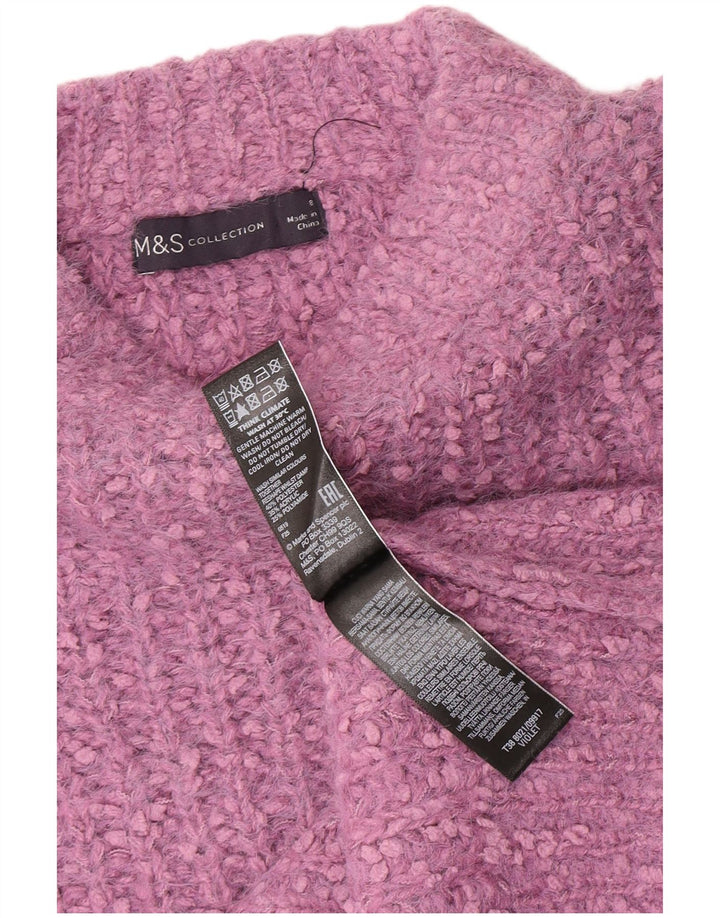 Pulover pentru femei Marks & Spencer, cu gât de barcă, poliester mic violet