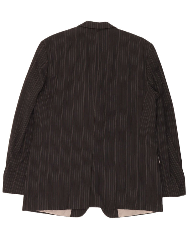 Blazer pentru bărbați HUGO BOSS cu 3 nasturi EU 54 2XL Negru cu dungi