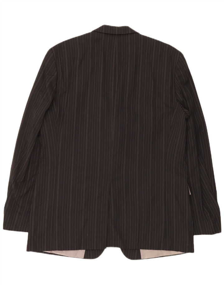 Blazer pentru bărbați HUGO BOSS cu 3 nasturi EU 54 2XL Negru cu dungi
