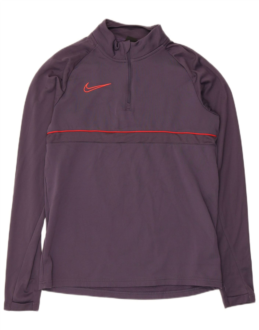 Top de trening pentru bărbați Dri Fit, cu fermoar și gât, din poliester violet