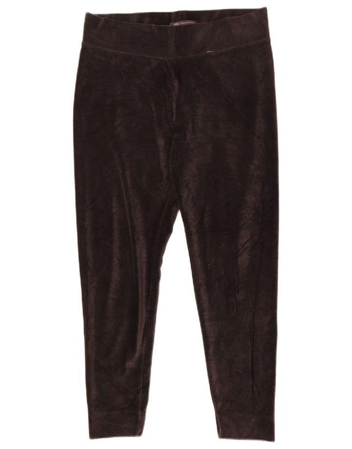 Leggings scurti din velur pentru femei Marks & Spencer UK 12 Poliester mediu negru