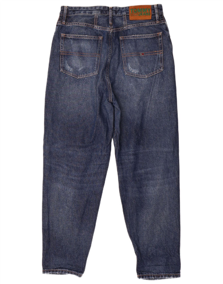 Blugi conici cu talie înaltă Tommy Hilfiger pentru femei L29 L27 Albastru