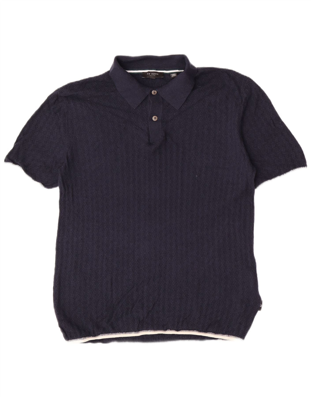 Pulover cu gât polo Ted Baker pentru bărbați, mărimea 3, mediu bleumarin