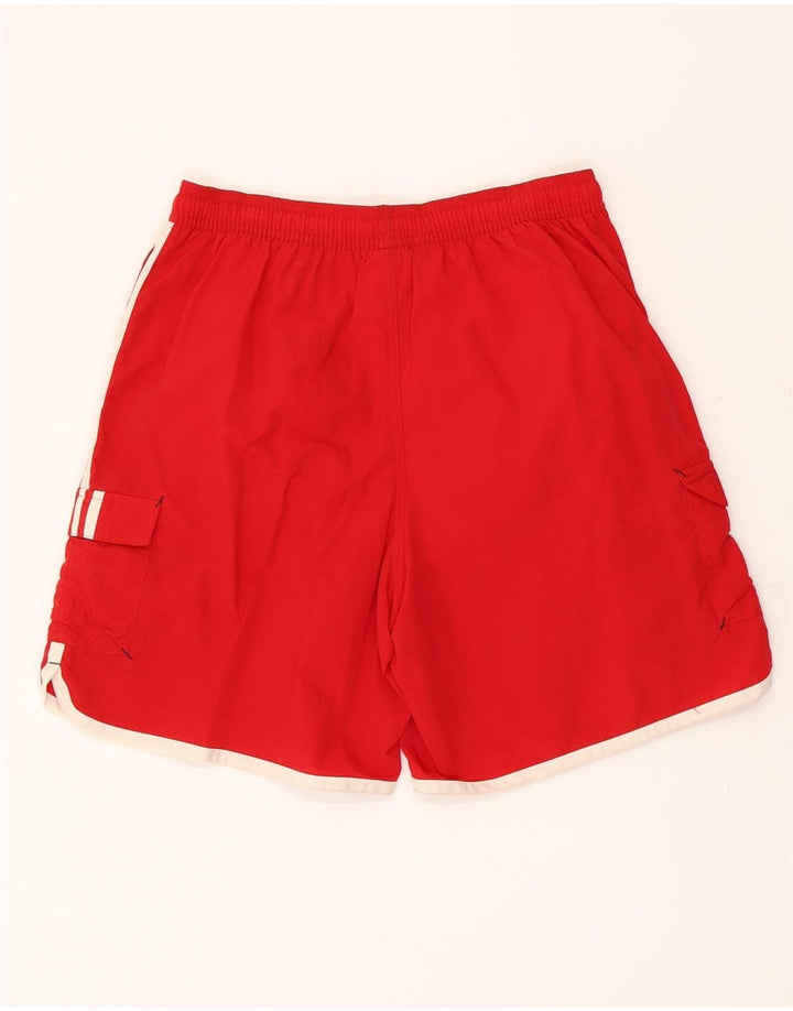 Pantaloni scurți sport adidas pentru bărbați, poliester roșu mare