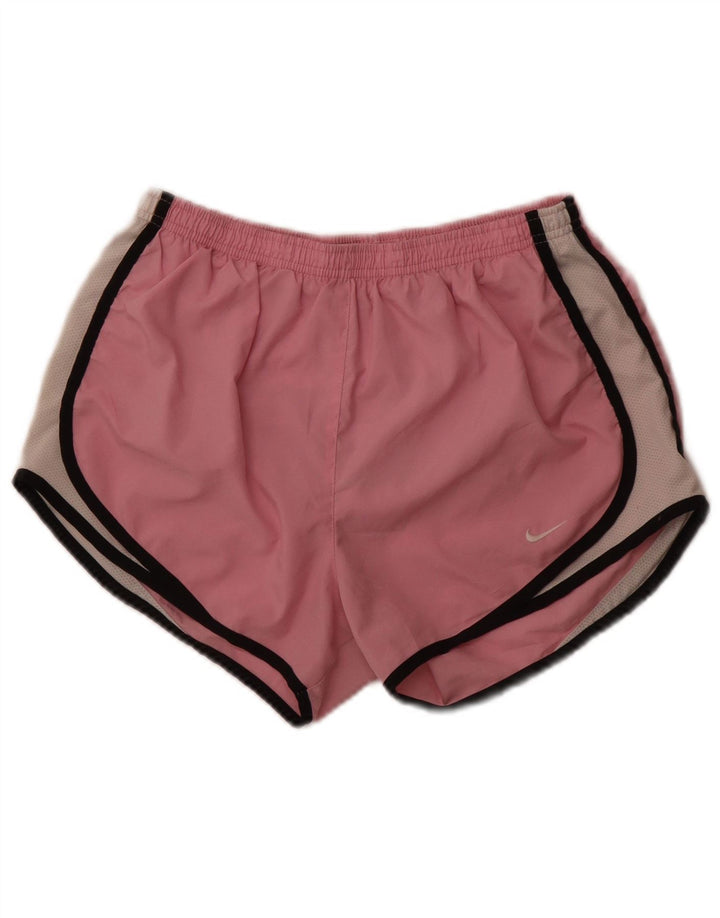 NIKE Womens Sport Shorts UK 8/10 Small  Pink Colourblock Polyester