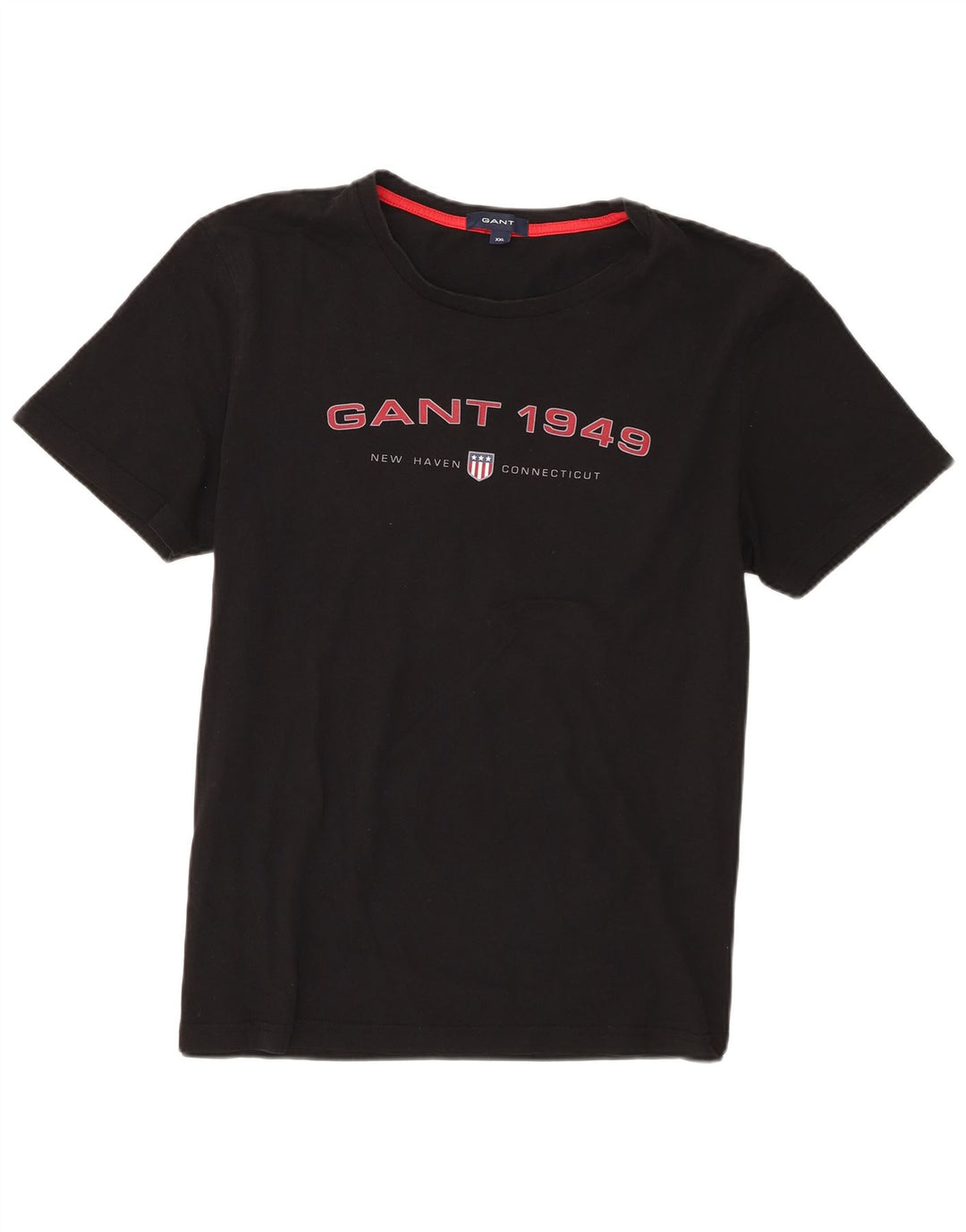 Tricou grafic Gant pentru bărbați Top 2XL bumbac negru