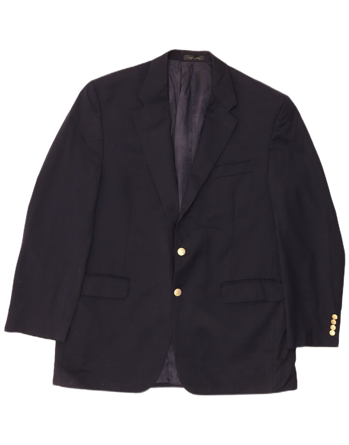 Jachetă Blazer pentru bărbați Chaps cu 2 nasturi UK 44 2XL Lână bleumarin