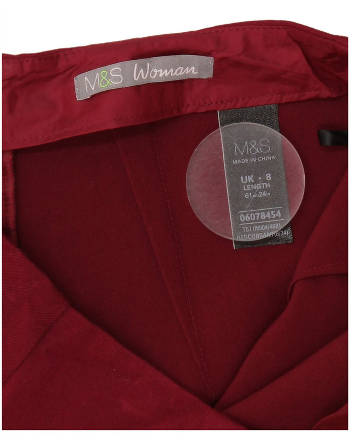 MARKS & SPENCER Womens Pencil Skirt UK 8 Small W26  Red Polyester